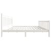 vidaXL Bed Frame without Mattress White Solid Wood 200x200 cm (810103+814115)