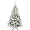 vidaXL Artificial Christmas Tree with 300 LEDs White 180 cm PE and PVC