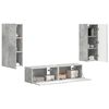 vidaXL TV Cabinet Set Wall-mounted 2 pcs Concrete Grey Engineered Wood