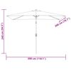 vidaXL Garden Parasol 200 x 300 cm Sand White Rectangular