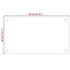 vidaXL Kitchen Backsplash Milk 70 x 40 cm Tempered Glass