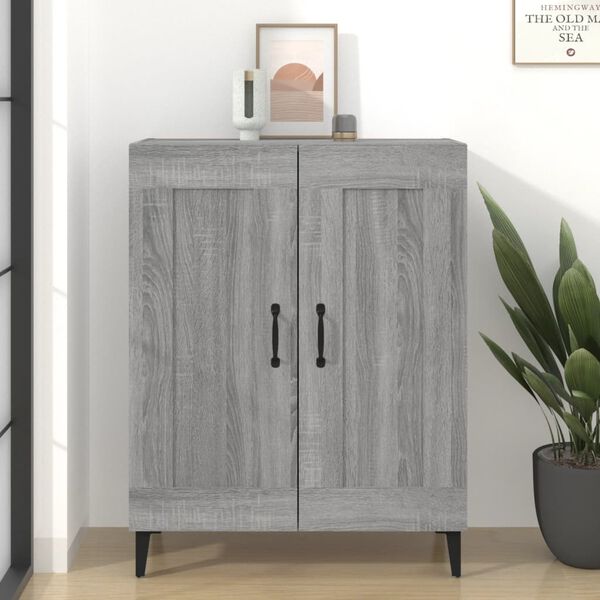 vidaXL Sideboard Grey Sonoma 69.5x34x90 cm Engineered Wood