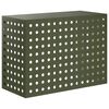 vidaXL Air Conditioner Cover Olive Green 110 x 50 x 80 cm Steel