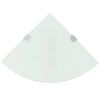 vidaXL Corner Shelf | Set of 2 | White | Tempered glass | 25x25 cm