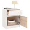 vidaXL Bedside Cabinets 2 pcs White 40x31x50 cm Solid Pinewood