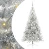 vidaXL Artificial Pre-lit Christmas Tree Silver 240 cm PET