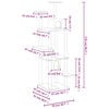 vidaXL Cat Tree with Sisal Scratching Posts Cream 176 cm