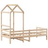 vidaXL Day Bed with Roof without Mattress 90x200 cm Solid Wood