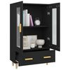 vidaXL Highboard Black 70x31x115 cm Engineered Wood