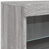 vidaXL Sideboard with LED Lights Grey Sonoma 123x37x67 cm