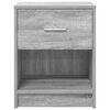 vidaXL Bedside Cabinets 2 pcs with Drawer Grey Sonoma 40x34x50 cm