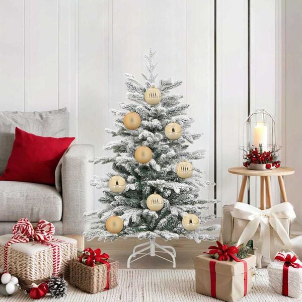 vidaXL Christmas Bauble Set 15 pcs Gold Plastic