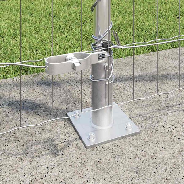 vidaXL Fence with Post Silver 1.2 x 10 m Steel