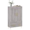 vidaXL Highboard Grey Sonoma 69.5x31x115 cm Engineered Wood