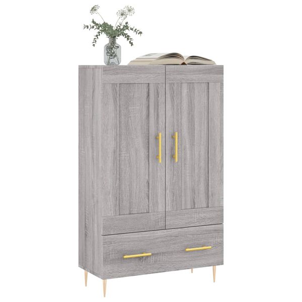 vidaXL Highboard Grey Sonoma 69.5x31x115 cm Engineered Wood