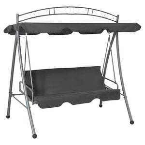 vidaXL Outdoor Convertible Swing Bench with Canopy 198x120x205 cm