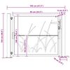 vidaXL Garden Gate 100x100 cm Corten Steel Grass Design