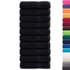 vidaXL Premium Shower Towels SOLUND 10 pcs Black 70x140 cm 600 gsm