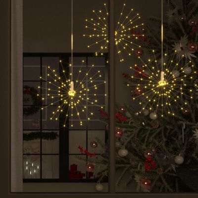vidaXL Outdoor Christmas Firecrack Lights 2pcs Warm White 20cm 280 LEDs