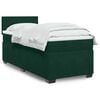 vidaXL Box Spring Bed with Mattress Dark Green 90x200 cm Velvet