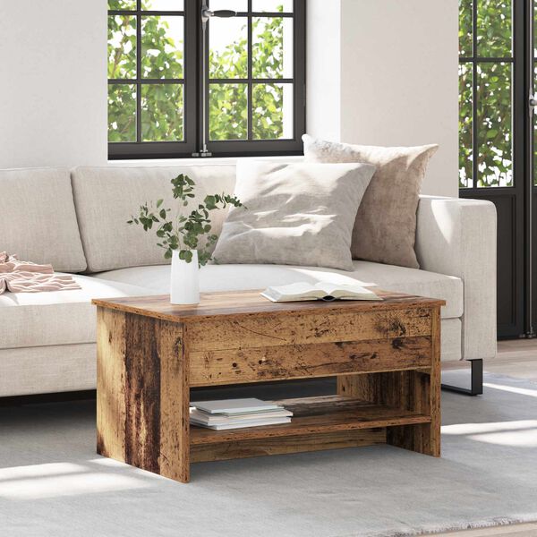 vidaXL Coffee Table Old Wood 80 x 50.5 x 41.5 cm Engineered Wood