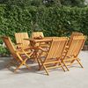 vidaXL Folding Garden Chairs 6 pcs 61x67x90 cm Solid Wood Teak