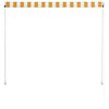 vidaXL Retractable Awning 150x150 cm Yellow and White