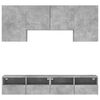 vidaXL 5 Piece TV Wall Units Concrete Grey Engineered Wood