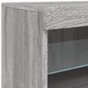 vidaXL Sideboard with LED Lights Grey Sonoma 164x37x67 cm