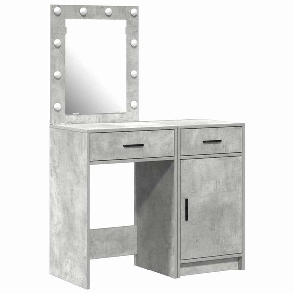 vidaXL Dressing Table 2 pcs Grey 50 x 41 x 135 cm Engineered wood