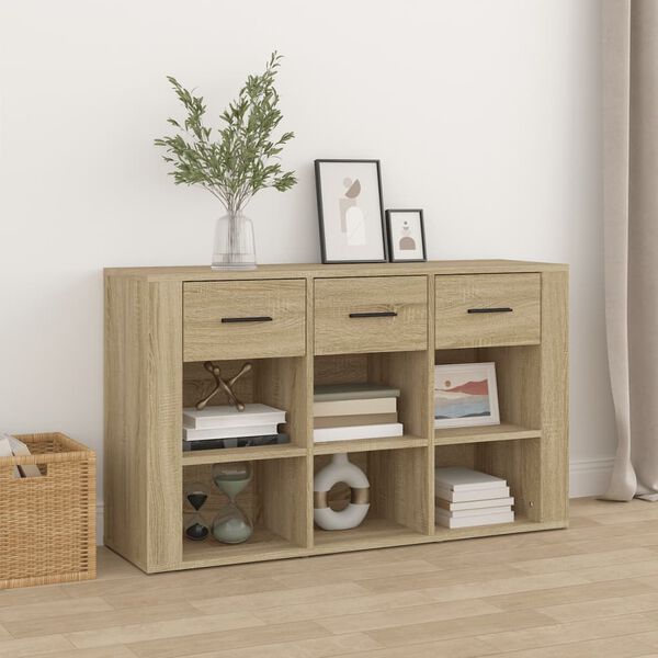 vidaXL Sideboard Sonoma Oak 100x30x59.5 cm Engineered Wood