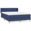 vidaXL Box Spring Bed with Mattress Blue 140x200 cm Fabric