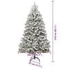 vidaXL Artificial Christmas Tree Green and White 210 cm PVC and Metal