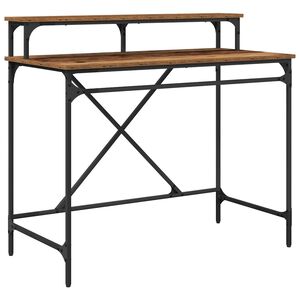 vidaXL Desk Old Wood 100 x 50 x 90 cm Engineered Wood