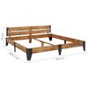 vidaXL Bed Frame without Mattress with Brushed Finish 200x200cm