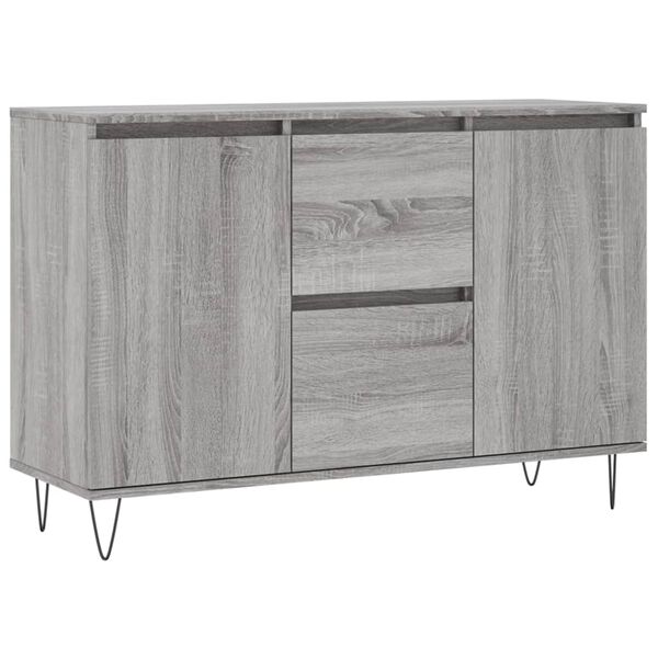 vidaXL Sideboard Grey Sonoma 101.5x35x70 cm Engineered Wood