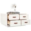 vidaXL Coffee Table White 80x80x45 cm Solid Wood Pine