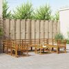 vidaXL Outdoor Sofa Set 10 pcs Natural Solid Acacia Wood