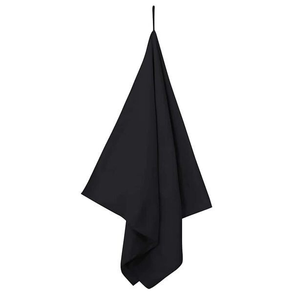 vidaXL Sports Towels 2 pcs Black 140 x 70 cm Polyester and polyamide