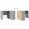vidaXL Corner Desk with Drawer Grey Sonoma 102 x 88 x 75 cm