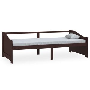 vidaXL Day Bed | Dark brown | Solid pinewood | 90x200cm