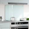 vidaXL Kitchen Backsplash Milk 80 x 60 cm Tempered Glass