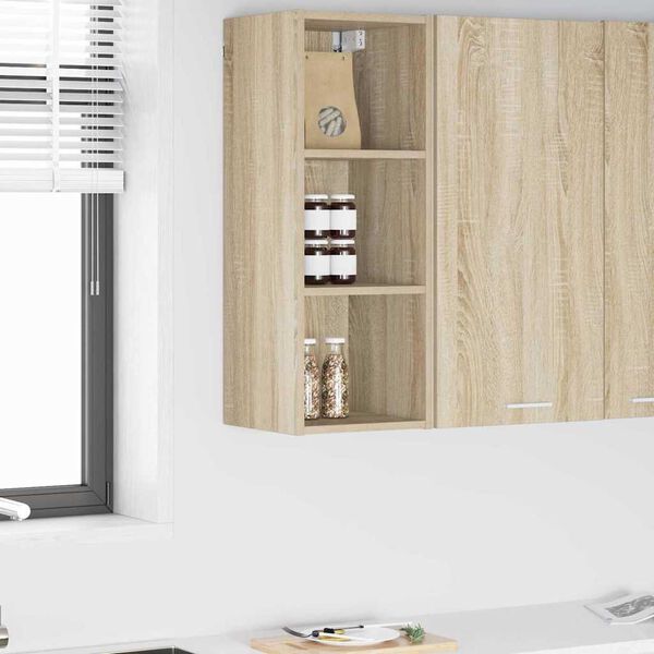 vidaXL Hanging Cabinet Sonoma Oak 30 x 29.5 x 80 cm Engineered Wood