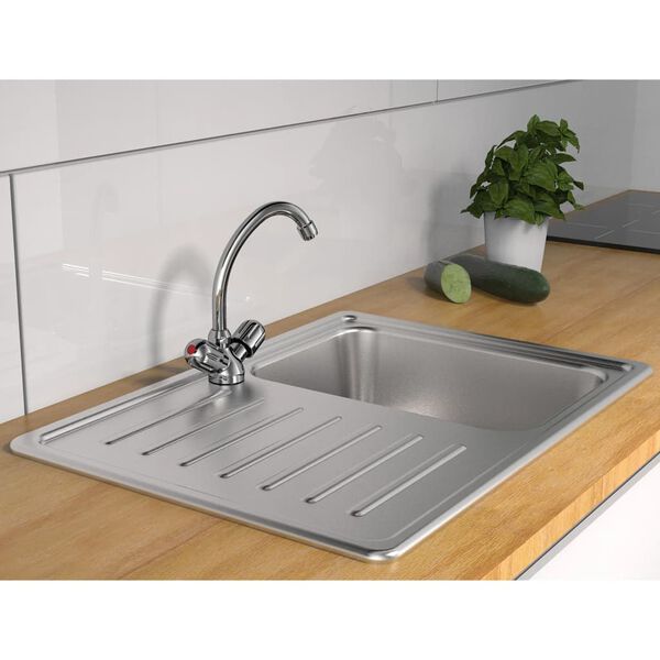 SCH&Uuml;TTE 2-Handle Sink Mixer PERUZZI Low Pressure Chrome
