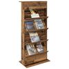 vidaXL Magazine Rack Old Wood 70 x 41 x 156 cm Engineered Wood