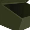 vidaXL Pig Feeder Olive Green 55 x 38 x 76 cm Cold-Rolled Steel