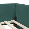 vidaXL Corner Bed Frame Dark Green 80 cm x 200 cm Velvet