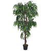 vidaXL Artificial Mango Tree 450 Leaves 120 cm Green