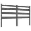 vidaXL Bed Headboard | Grey | Solid pine wood | Standard | Decorative Inlays
