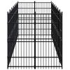 vidaXL Outdoor Dog Kennel Steel 12.9 m&sup2;